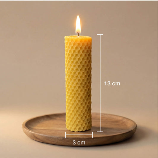 Cilindrinės korio rašto žvakės išmatavimai