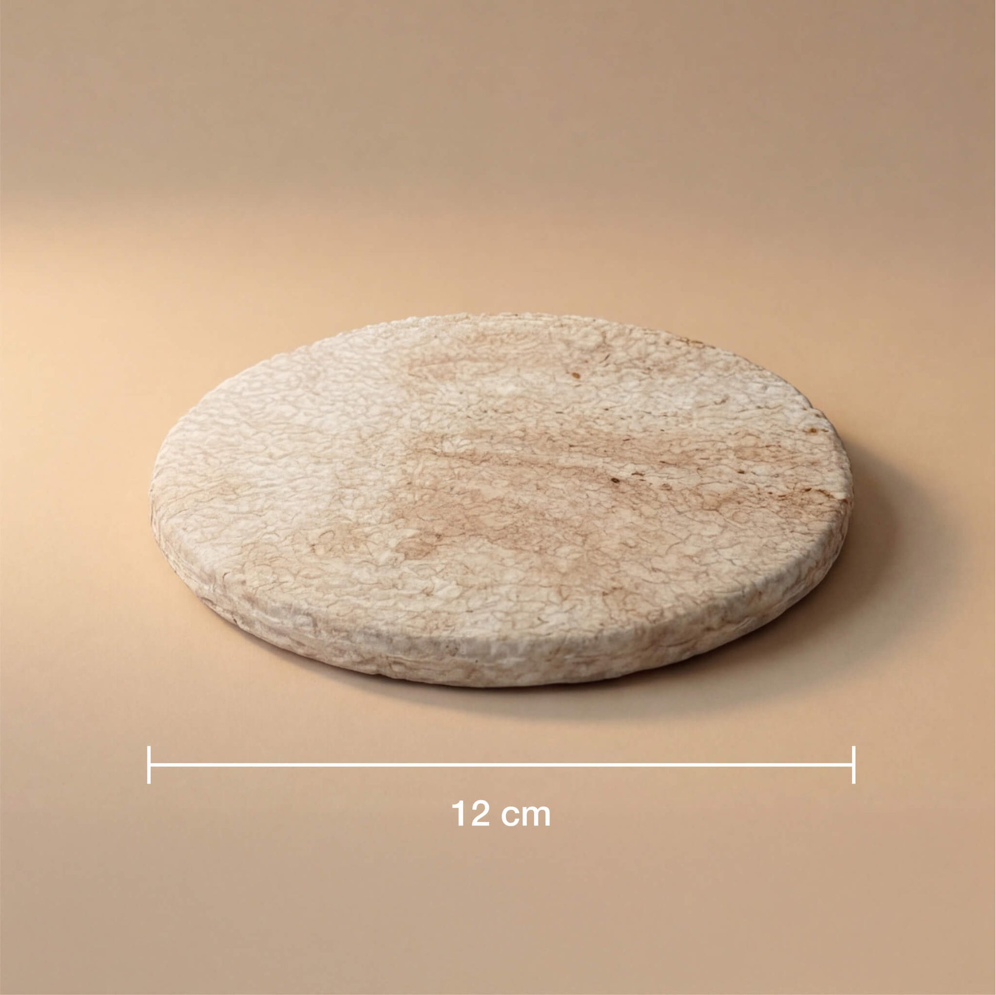 12 cm skersmens tekstūrinio padėkliuko matmenys.