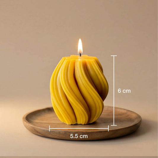 Didelės skulptūrinės žvakės „Banga“ matmenys