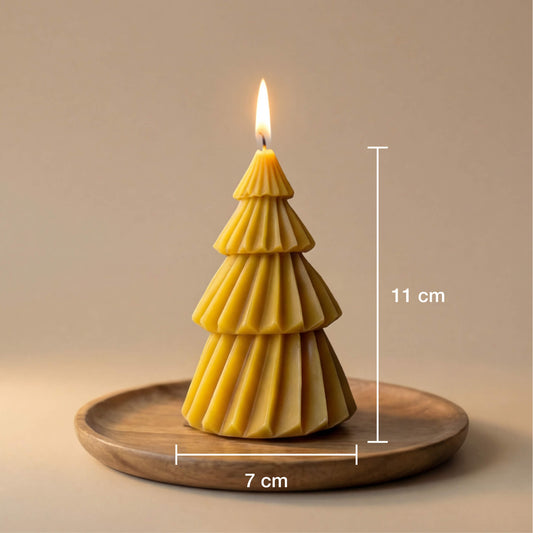 Geometrinės formos Didelės Kalėdų eglutės žvakės matmenys ir dydis