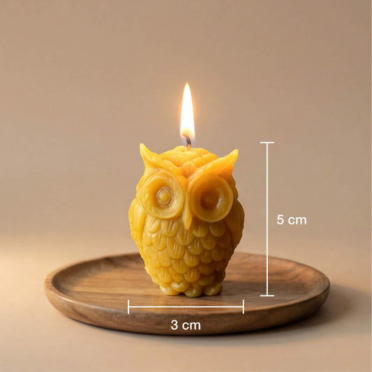 Pelėdos figūrėlės žvakės matmenys