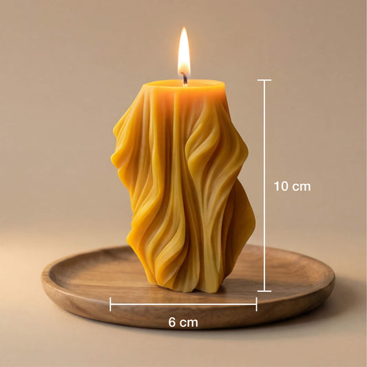 Didelės skulptūrinės žvakės „Liepsna“ matmenys